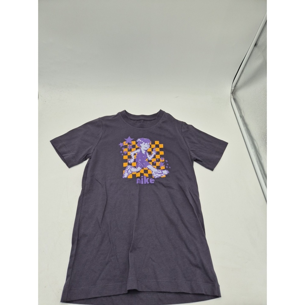 Nike Kids Purple Kid Running Size Medium New Shirt Short Sleeve